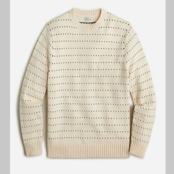 J. Crew Heritage cotton sweater in bird's-eye stitch M - Picture 1 of 9